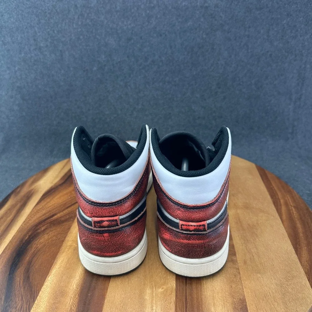 Nike Air Jordan 1 Mid SE Wear Away Chicago Red Mens Size 7.5 DV9565-006